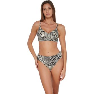 Sunsets Lyla Bralette Bikini Swimsuit Top in Venice Seagrass Texture at Nordstrom, Size Xx-Large