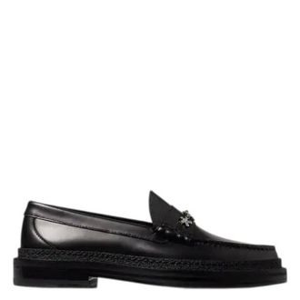 Jimmy Choo London Ezra/F Star Crystal Chain Loafers, Brand Size 34.5 ( US Size 4.5 )