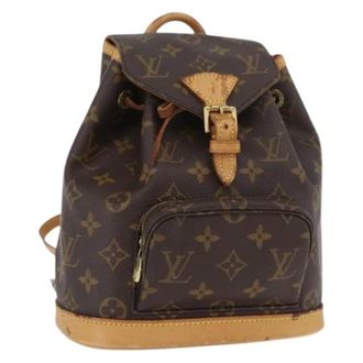 Louis Vuitton Pre-owned Backpacks, female, Brown, Size: ONE SIZE Pre-owned Montsouris Mini Backpack