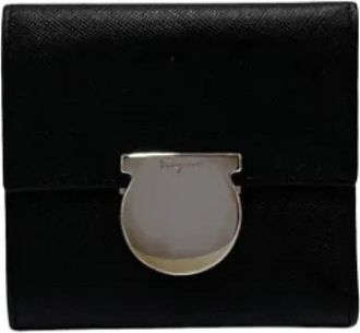 Ferragamo Tweedehands leren portemonnees - Dames - Vintage Accessoires - Zwart - ONE Size - Vintage