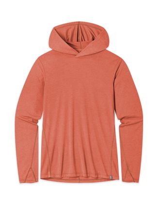 Stio | Mens Divide Hooded Pullover, Size Extra Large in Hot Sauce Heather