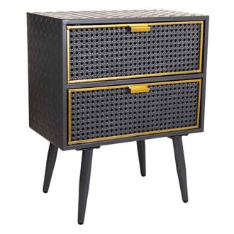 Wanderlust Deco Mesita de metal negra 50x30x62