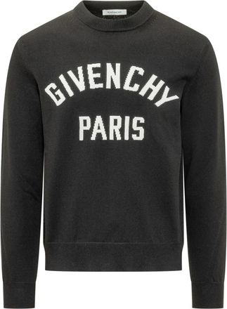 Givenchy Couture Seam Crewneck Sweater - Heren - Ronde hals truien - Zwart - S - Katoen - Truien & Vesten
