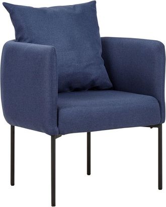 Beliani Armchair MALMOS Fabric Dark Blue