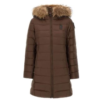 Blauer Kristin Lange Donsjas - Dames - Jassen - Bruin - Maat: S Polyamide