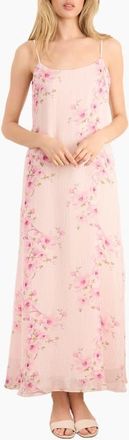 Cami NYC Luz Floral Metallic Chiffon Maxi Slipdress in Aurora Blossom at Nordstrom, Size Xx-Small