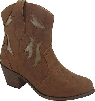 Jellypop Womens Palma Western Cowboy Boots In Tan Distressed