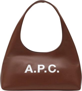 A.P.C. Baby Ninon Schoudertas - Dames - Schoudertassen - Bruin - ONE Size - Katoen - Tassen