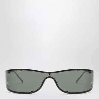 Saint Laurent SL 807 shield sunglasses in silver and grey