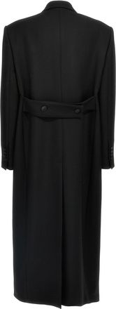 Dolce & Gabbana Womens Black Virgin Wool Coat Clothing