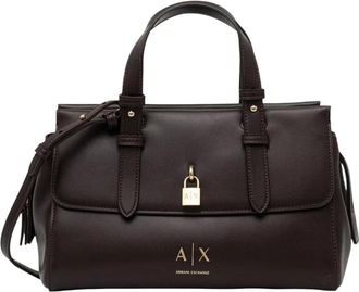 A|X Armani Exchange Kleine Schoudertas - Dames - Handtassen - Bruin - ONE Size - Polyester - Tassen