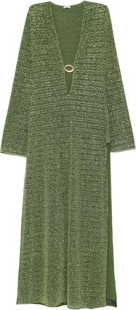 Os&eacute;ree V-neck Ring Maxi Dress