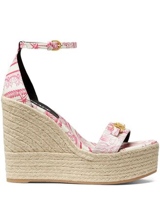 Versace 120mm Medusa 95 espadrilles - women - Calf Leather/Rubber/Lambskin - 38.5 - Gold