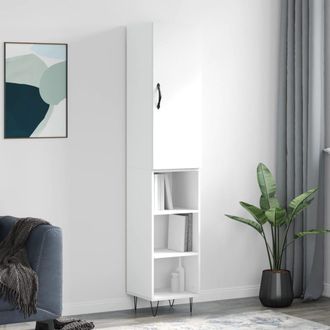 vidaXL Vidaxl - Aparador Alto Madera Contrachapada Blanco 34,5x34x180 Cm