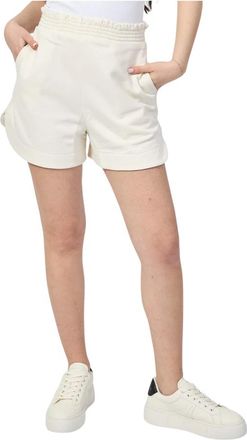 Jijil High-Waisted Beige Shorts - Dames - Bermuda - Beige - XS - Katoen - Korte Broeken
