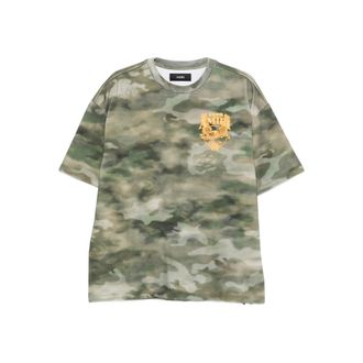 Amiri Camouflage Logo-print T-shirt