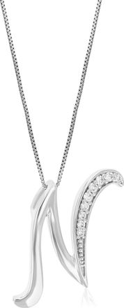 Vir Jewels 1/12 cttw Lab Grown Diamond Alphabet Pendant Necklace in Sterling Silver with Chain For Women