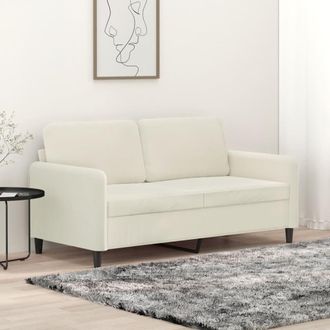 vidaXL Sof&aacute; De 2 Plazas Terciopelo Color Crema 140 Cm Vidaxl