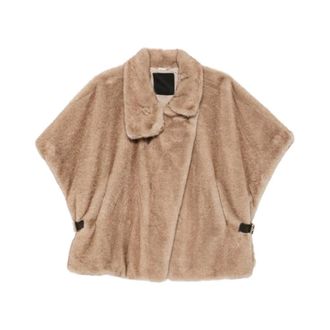 Liu Jo Capa Corta de Pelo Sint&eacute;tico - Jackets - Mujer - Beige - S