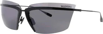 Valentino Ladies Green Rectangular Sunglasses VLUREVLS130A67