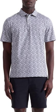 Bugatchi Victor OoohCotton Floral Polo in Black at Nordstrom, Size Xx-Large