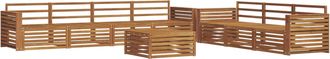 vidaXL Conjunto De Sof&aacute;s De Exterior 8 Uds. Natural Vidaxl
