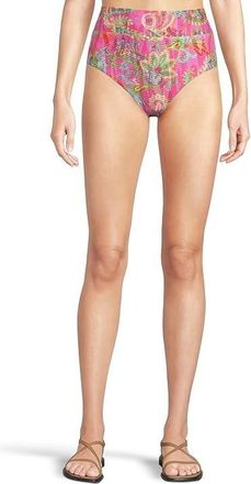 BECCA by Rebecca Virtue Polynesia Lily Bottom Swimwear Womens Multi Textured High Waist BUU1009
