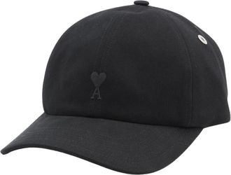 Ami Heart Logo Baseball Cap - Dames - Petten - Zwart - ONE Size - Katoen - Accessoires