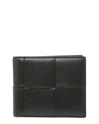 Bottega Veneta Green Maxi Intrecciato Leather Cassette Bifold Wallet (Authentic Pre-Loved)