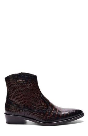 Carlos By Carlos Santana Zappa Cowboy Boot in Croco Brown Leather at Nordstrom, Size 11.5
