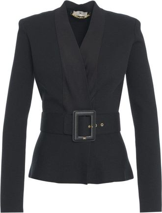 Elisabetta Franchi Blazer With Belt At The Waist