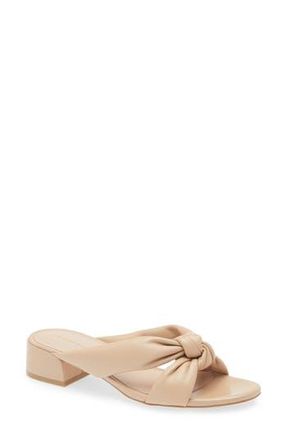 Stuart Weitzman Playa 35 Knot Slide Sandal in Golden Beige at Nordstrom Rack, Size 8