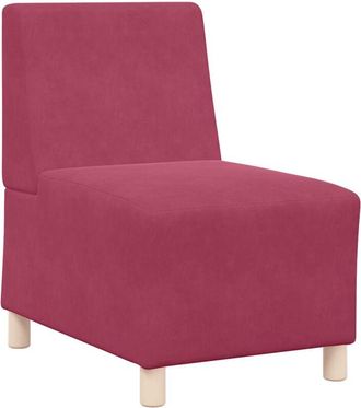vidaXL Sillón sin brazos de terciopelo rojo tinto 55 cm Vidaxl