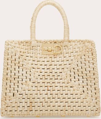 Ferragamo Donna Ferragamo Studio box bag (M) Beige
