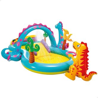 OEM Centro De Juegos Acu&aacute;ticos Hinchable Dinoland Play Center, Modelo Surtido (con Y Sin Volc&aacute;n), Multicolor, 333 X 229 X 112 Cm, 280 Litros