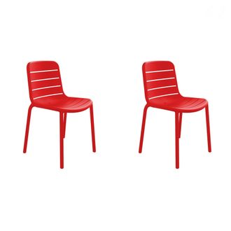 Resol Set 2 Sillas Interior, Exterior Rojo Gina Resol