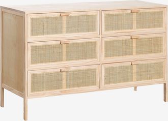 Sklum C&oacute;moda En Rat&aacute;n Y Madera Reyna Natural Kids Sklum