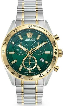 Versace V-Code Chronograph 41mm - men - Sapphire Crystal/stainless steel - OS - Green
