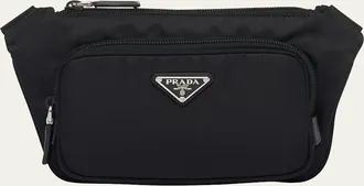 Prada Mens Re-Nylon and Saffiano Leather Crossbody Bag