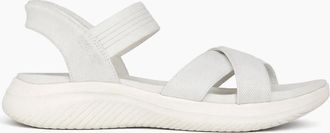 Skechers Womens Skechers ULTRA FLEX 3.0 SANDAL - NEVER Womens Ankle Strap Sandals Off White - Size: 5.5