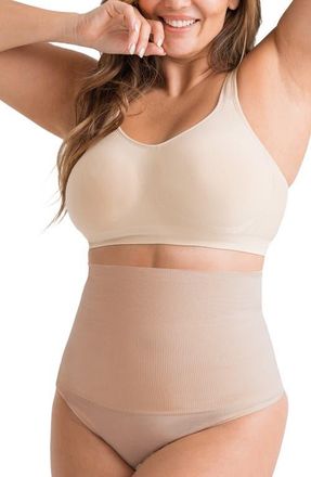 Shapermint High Waist Shaper Thong in Oatmeal at Nordstrom, Size Xx-Large