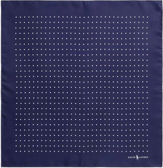Polo Ralph Lauren Zijden pochet met stippen - Heren - Accessoires - Blauw - ONE Size - Accessoires
