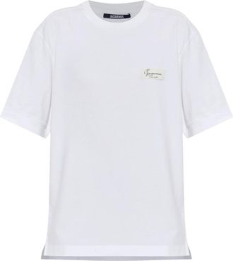 Jacquemus Katoenen T-shirt Montaigne - Dames - T-shirts - Wit - S - Katoen - Tops