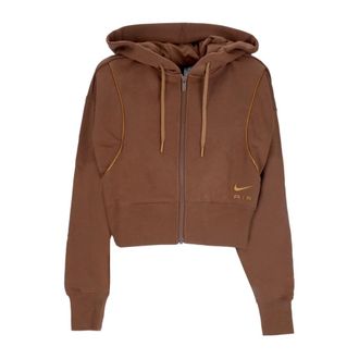 Nike Hoodies & sweatvesten, Dames, Bruin, L, Katoen, Air Fleece Full-Zip Hoodie