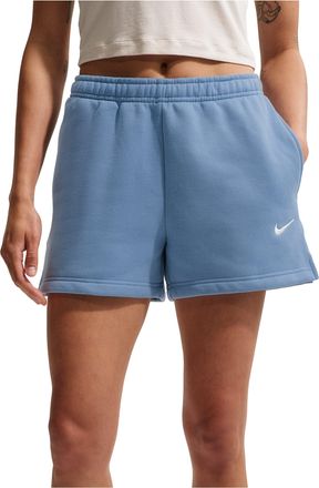 Nike (WMNS) Nike Studio Fleece Medium Mid-Rise Shorts Work Blue Sail IR8313-486