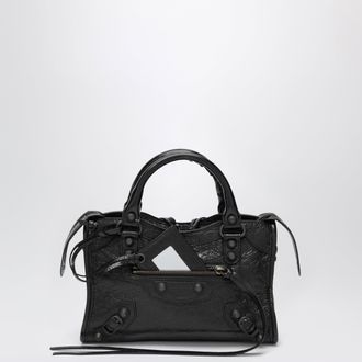 Balenciaga Le City Mini handbag in Arena lambskin black