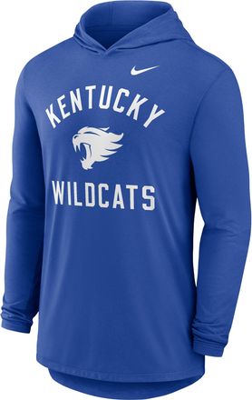 Nike Kentucky Campus Arch Nike Mens Dri-FIT College Long-Sleeve Hooded T-Shirt in Blue | 01NB4EVNKY-SSR
