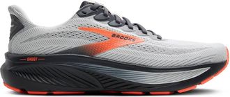 Brooks Mens Ghost 17 Running Shoes In Oyster Mushroom/orange/ebony