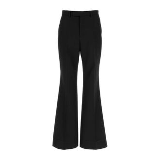 Valentino Garavani Wide Trousers, male, Black, Size: M Flared Trousers