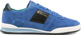 Paul Smith Sneakers in pelle scamosciata con stampa logo - Blu